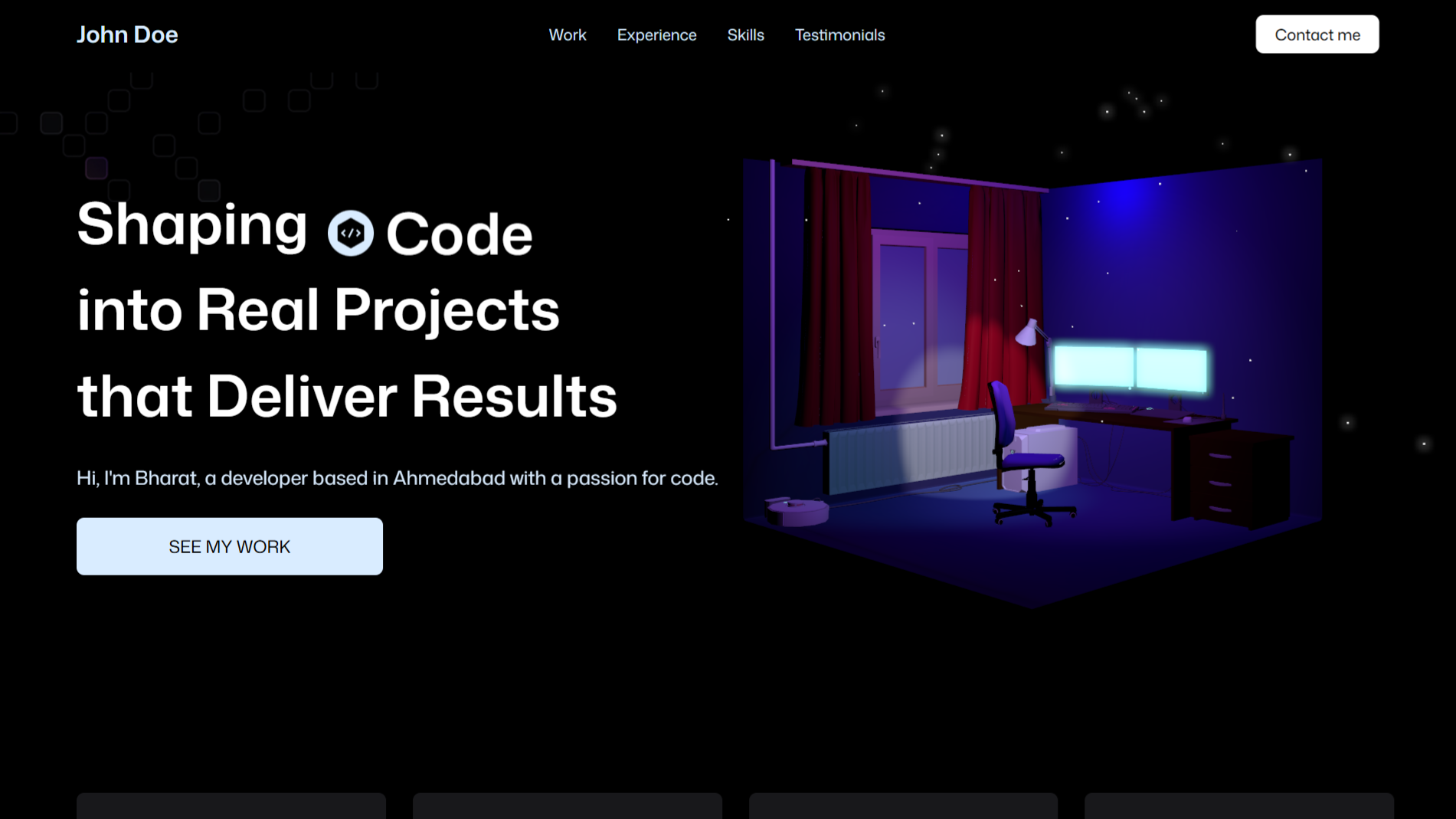 3D Portfolio Demo - Interactive Web Experience